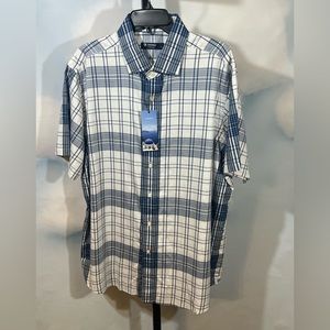🔴 Nwt Cremieux mens XL short sleeve button down shirt retail $69